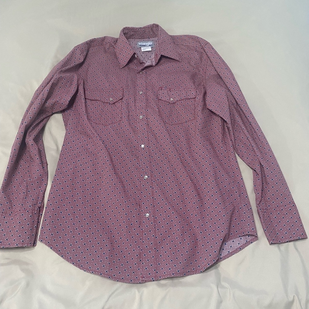 Mens wrangler pearl snap shirt